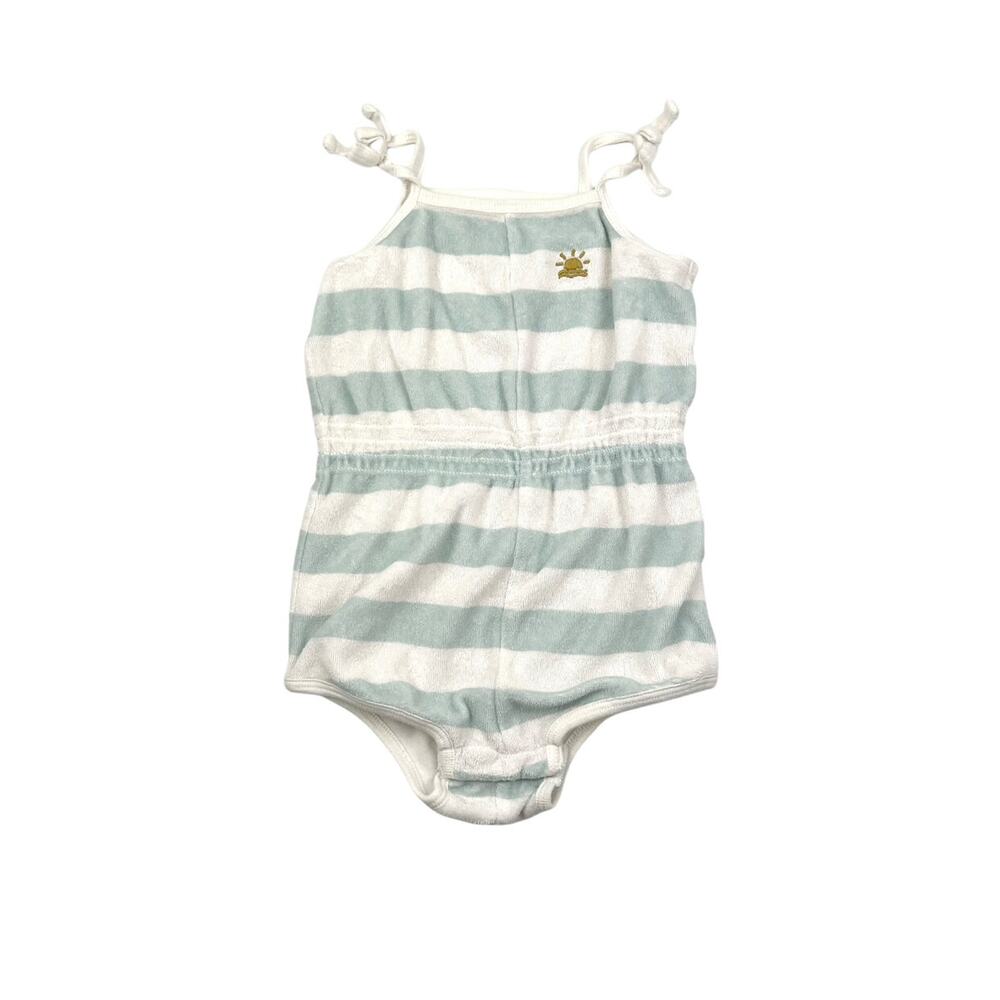 Little Co. Striped Terry Romper